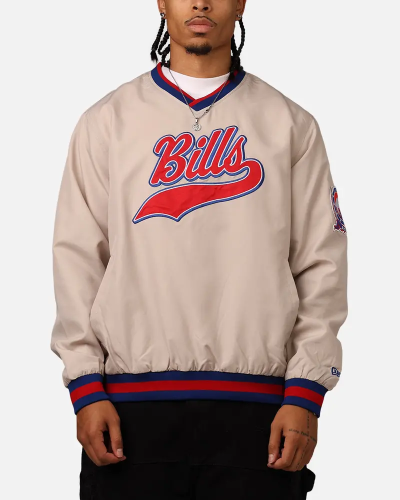 New Era Buffalo Bills Sports Classics Pullover Windbreaker Stone/Otc 1