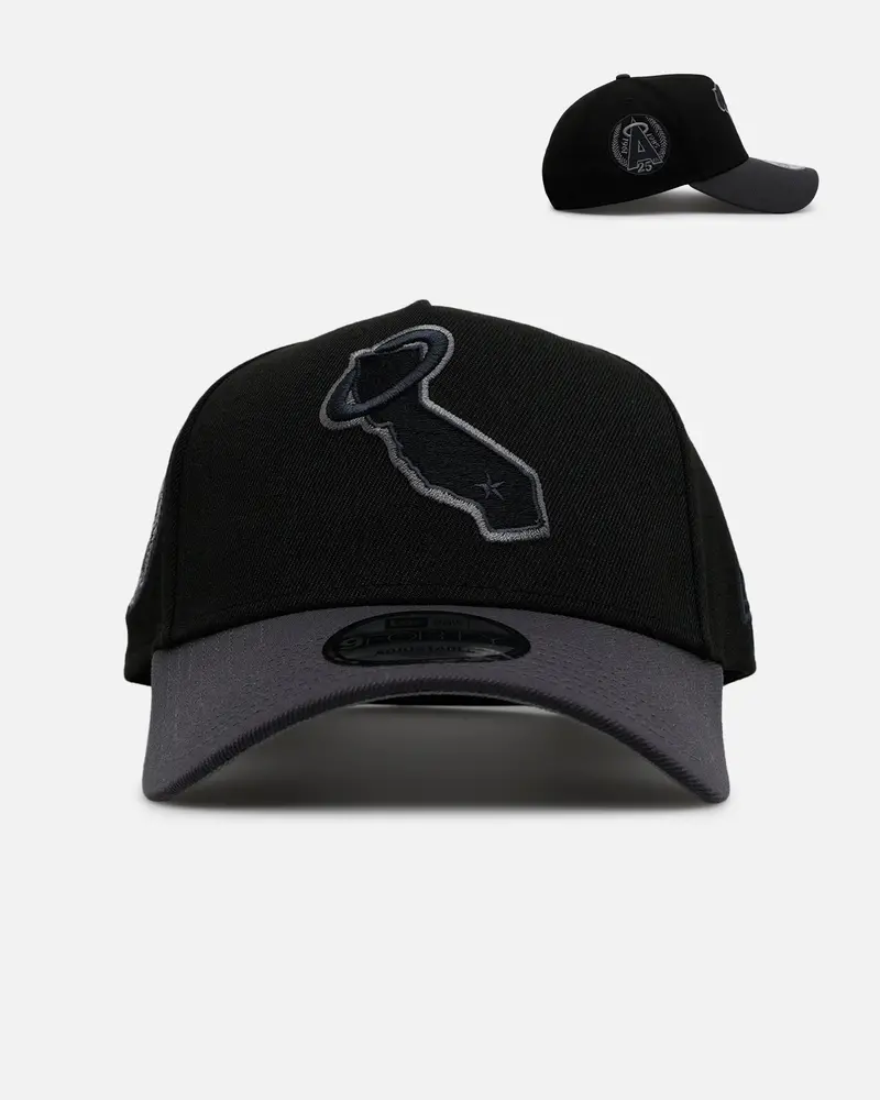 New Era California Angels 'Stealth' 9Forty A-Frame Snapback Black/Charcoal 1