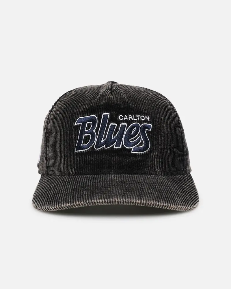 New Era Carlton Blues 'Washed Corduroy' Pre-Curved Golfer Snapback Black/Kelly Green 1
