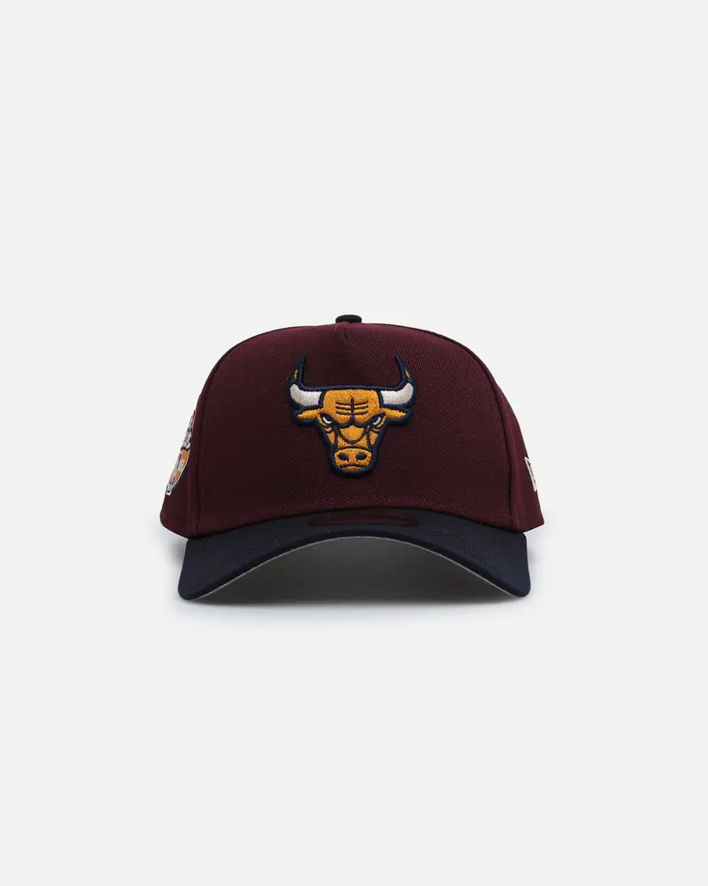 New Era Chicago Bulls 'Autumn Hue' 9Forty A-Frame Snapback Maroon/Navy 1
