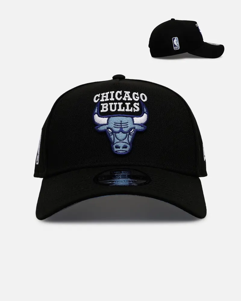 New Era Chicago Bulls 'Black And Sky Blue' 9Forty A-Frame Snapback Black/Sky Blue 1