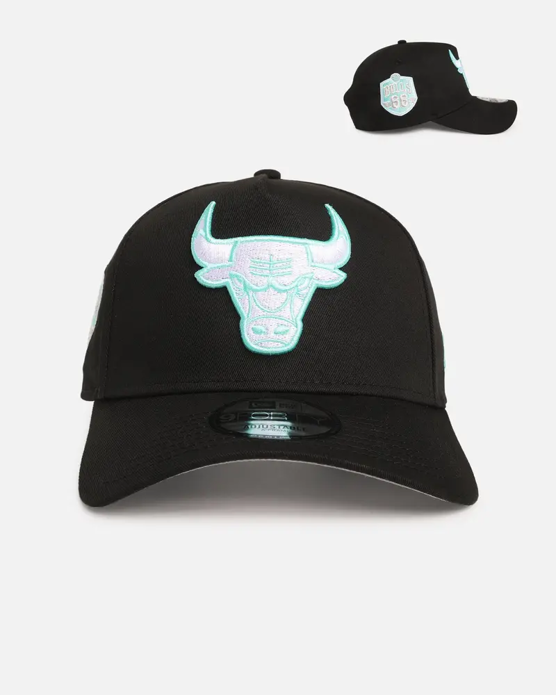 New Era Chicago Bulls 'Black Aqua' 9Forty A-Frame Snapback Black/Aqua 1