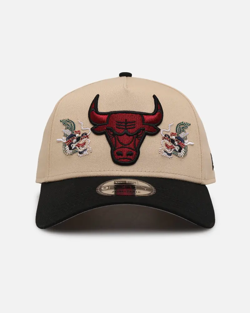 New Era Chicago Bulls 'Dragon Collection' 9Forty A-Frame Snapback Black/Oak 1