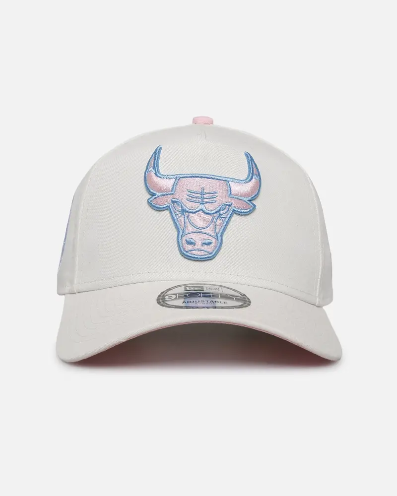 New Era Chicago Bulls 'Easter Pastel' 9Forty A-Frame Snapback Chrome White 1