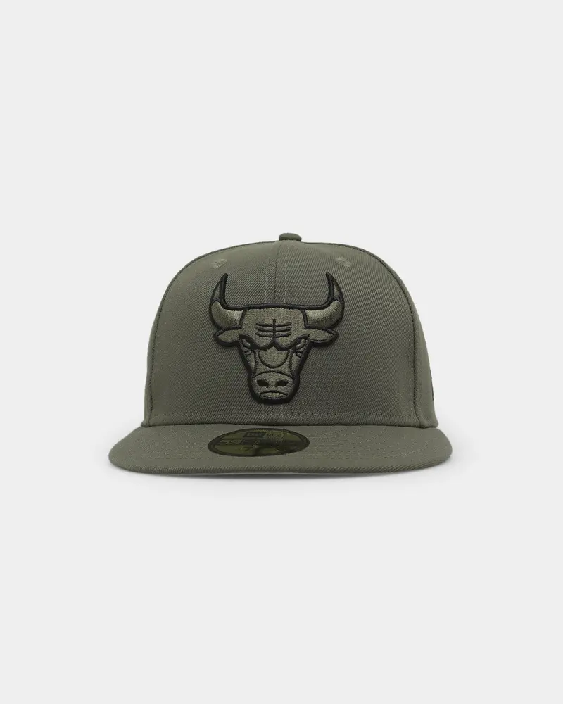 New Era Chicago Bulls 'Olive Black' 59Fifty Fitted Olive/Black 1