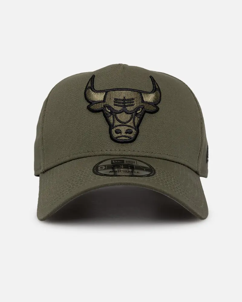 New Era Chicago Bulls 'Olive/Black' 9Forty A-Frame Snapback Olive/Black 1