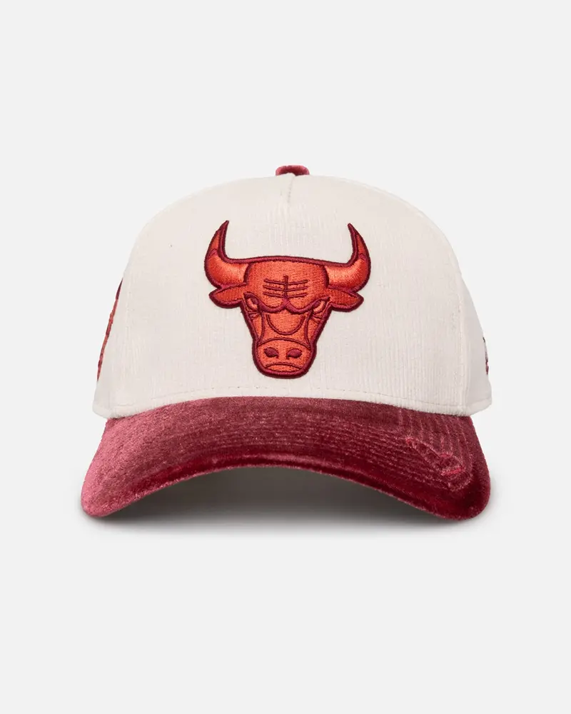 New Era Chicago Bulls 'Premium Corduroy Velvet' 9Forty A-Frame Snapback Chrome White/Cardinal 1
