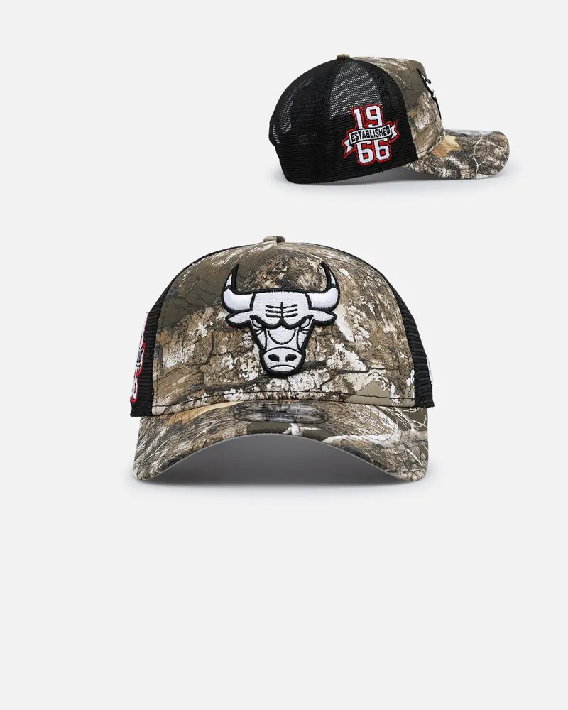 New Era Chicago Bulls 'Real Tree' 9Forty A-Frame Trucker Snapback Realtree Edge 1