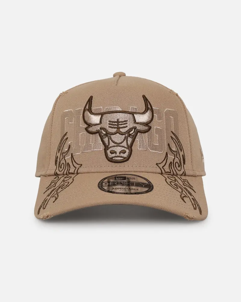 New Era Chicago Bulls 'Tribal' 9Forty A-Frame Snapback Camel 1