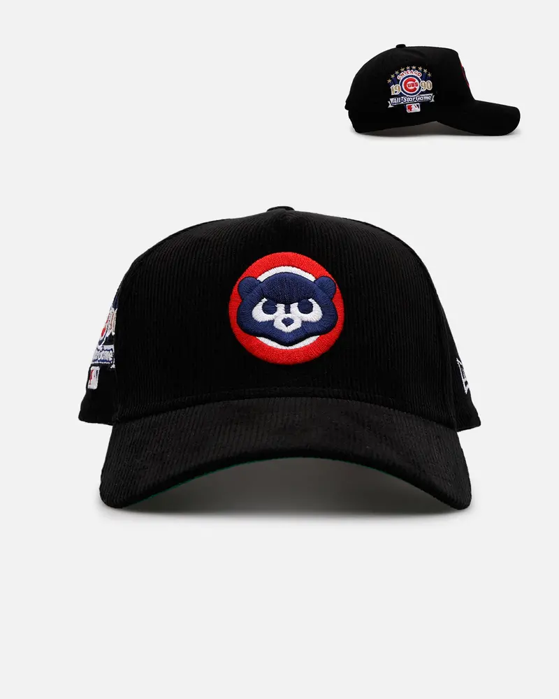 New Era Chicago Cubs 'Black Cord' 9Forty A-Frame Corduroy Snapback Black 1