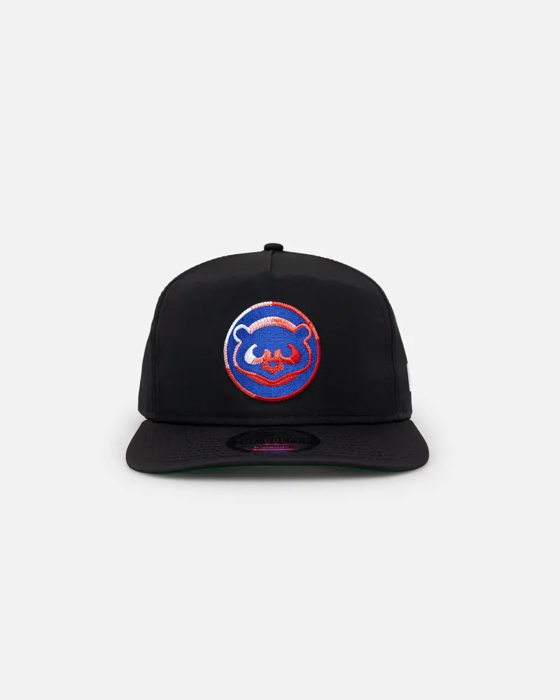 New Era Chicago Cubs Golfer Pre-Curved Snapback Black/Otc 1