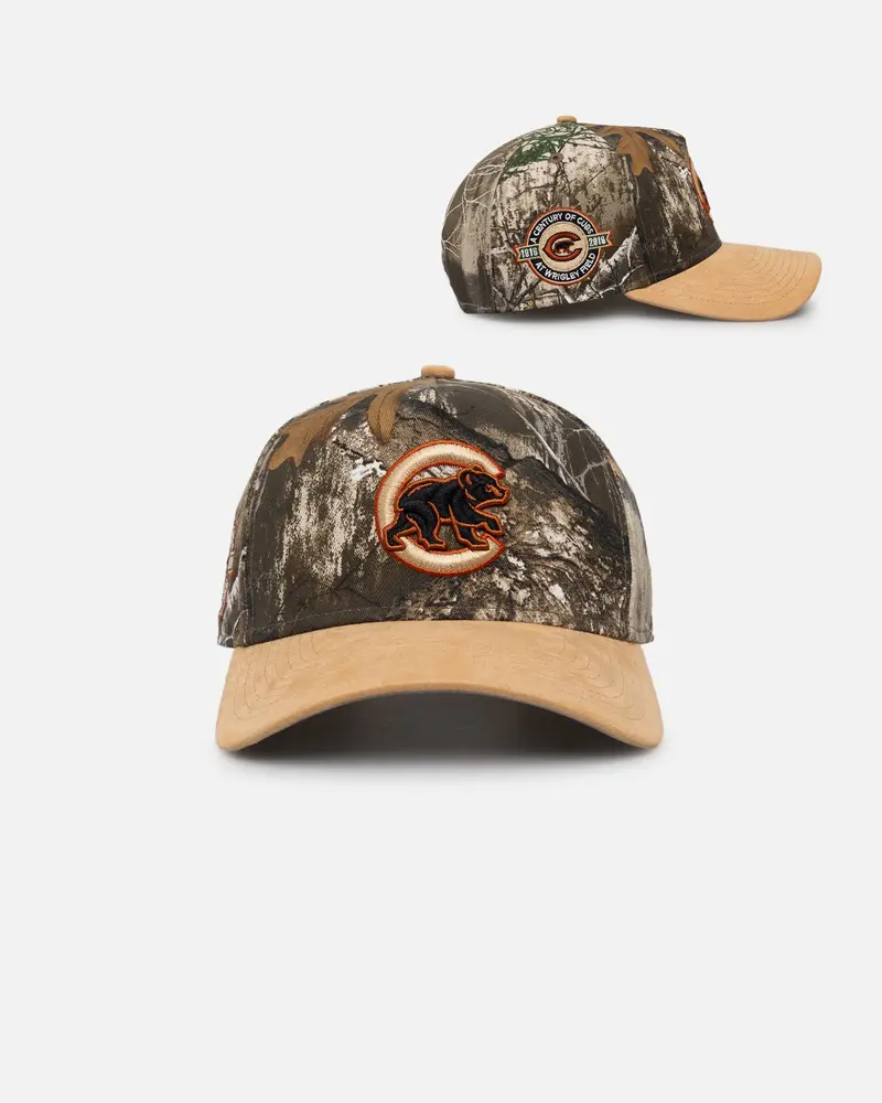 New Era Chicago Cubs 'Real Tree Tan Suede' 9Forty A-Frame Snapback Real Tree 1