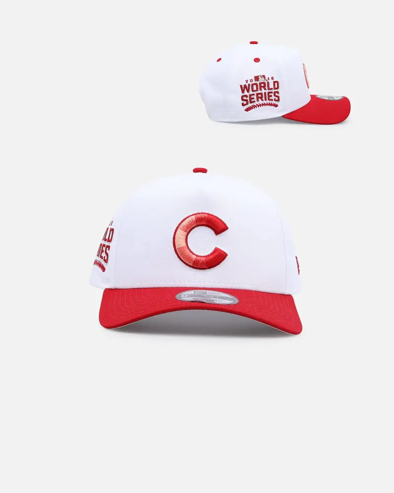 New Era Chicago Cubs 'Satin Blaze' 9Forty A-Frame Snapback White/Scarlet 1