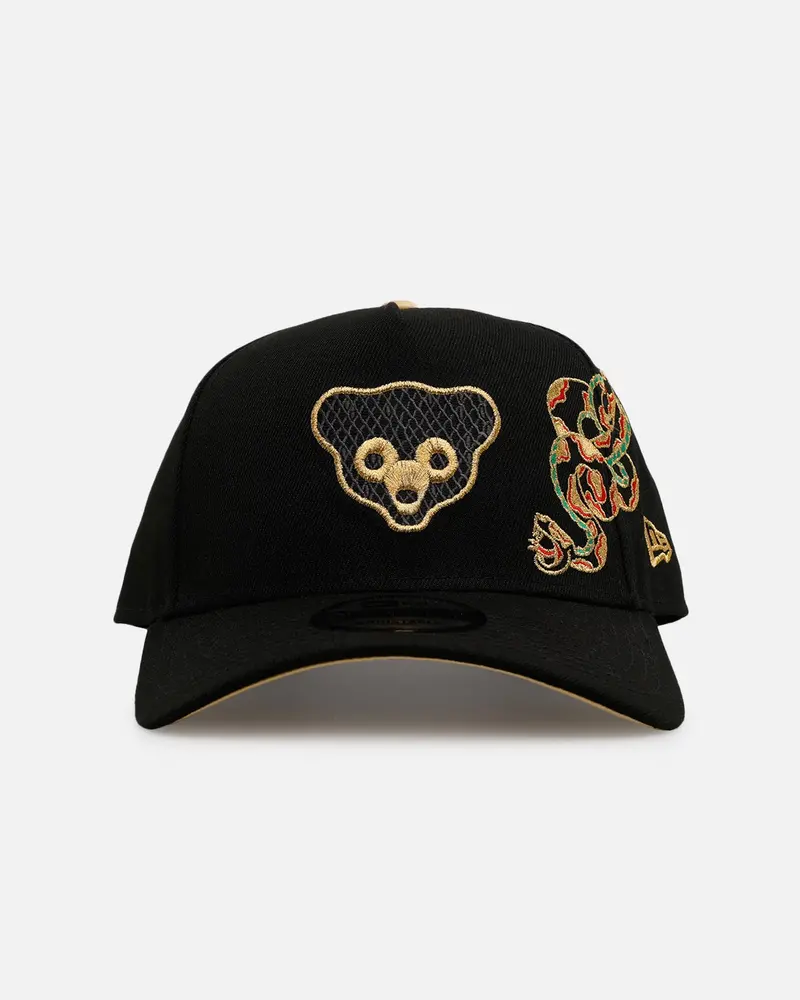 New Era Chicago Cubs 'Year Of The Snake' 9Forty A-Frame Snapback Black/Gold 1