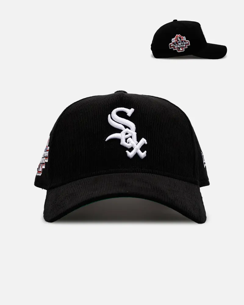 New Era Chicago White Sox 'Black Cord' 9Forty A-Frame Corduroy Snapback Black 1