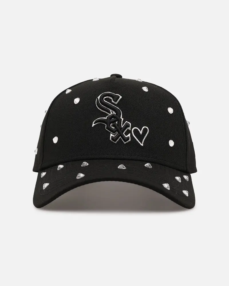 New Era Chicago White Sox 'Black Satin Hearts' 9Forty A-Frame Snapback Black 1