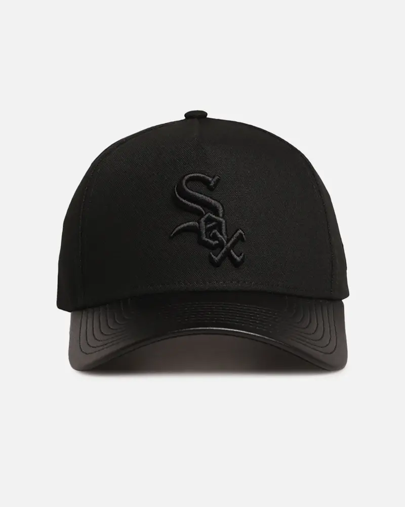 New Era Chicago White Sox 'Canvas Leather' 9Forty A-Frame Snapback Black 1