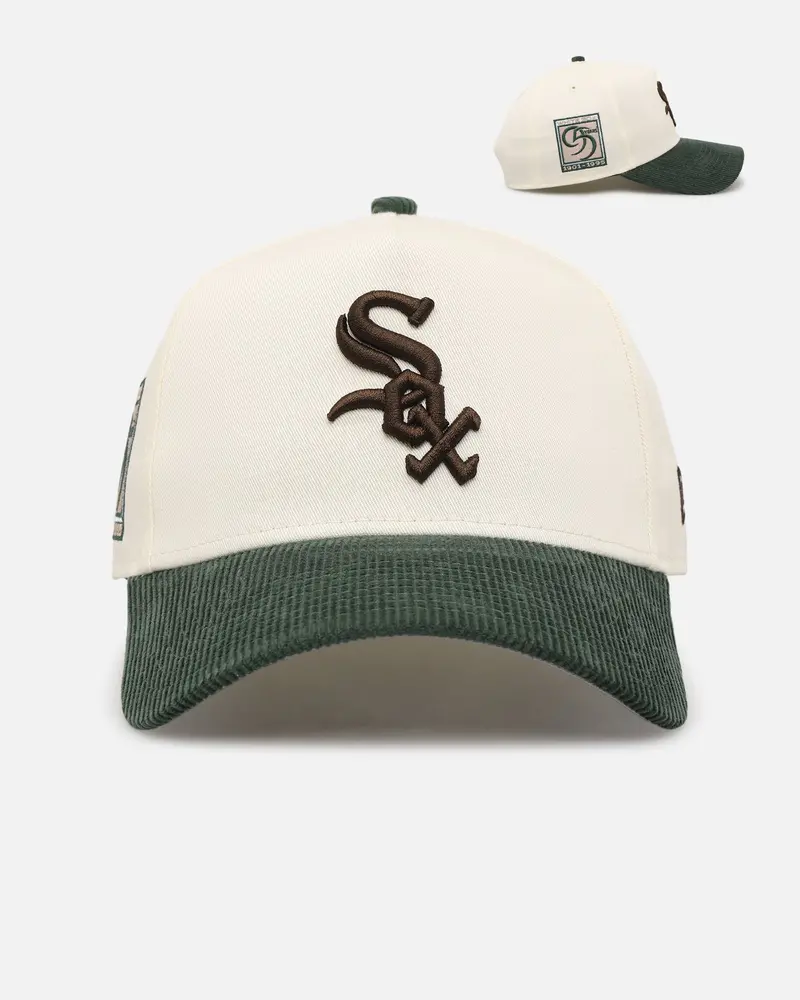 New Era Chicago White Sox 'Chrome White Green' Corduroy Visor 9Forty A-Frame Snapback Chrome 1