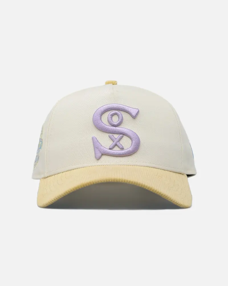 New Era Chicago White Sox 'Easter Corduroy' 9Forty A-Frame Snapback White/Yellow 1