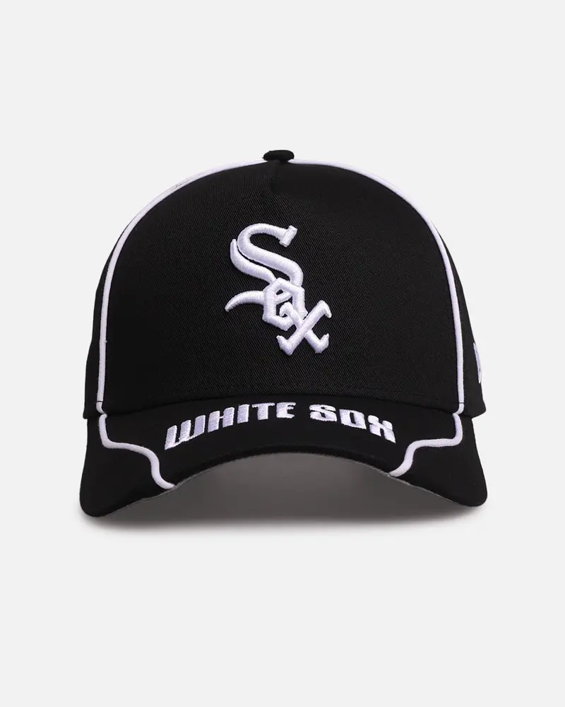 New Era Chicago White Sox 'Piping' 9Forty A-Frame Snapback Black/White 1