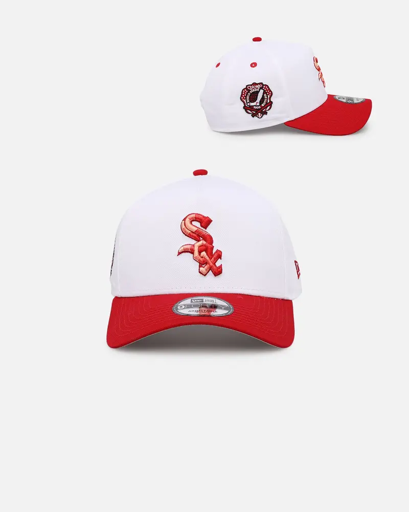 New Era Chicago White Sox 'Satin Blaze' 9Forty A-Frame Snapback White/Scarlet 1