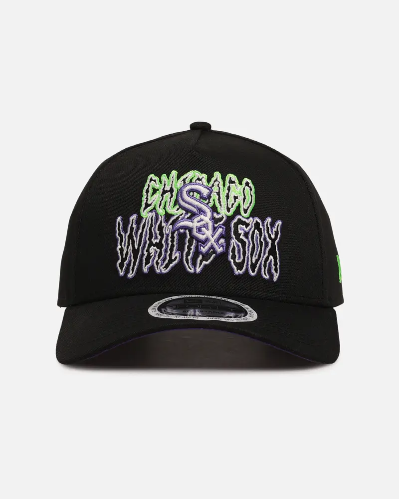 New Era Chicago White Sox 'Spooky Script' 9Forty A-Frame Snapback Black/Green/Purple 1