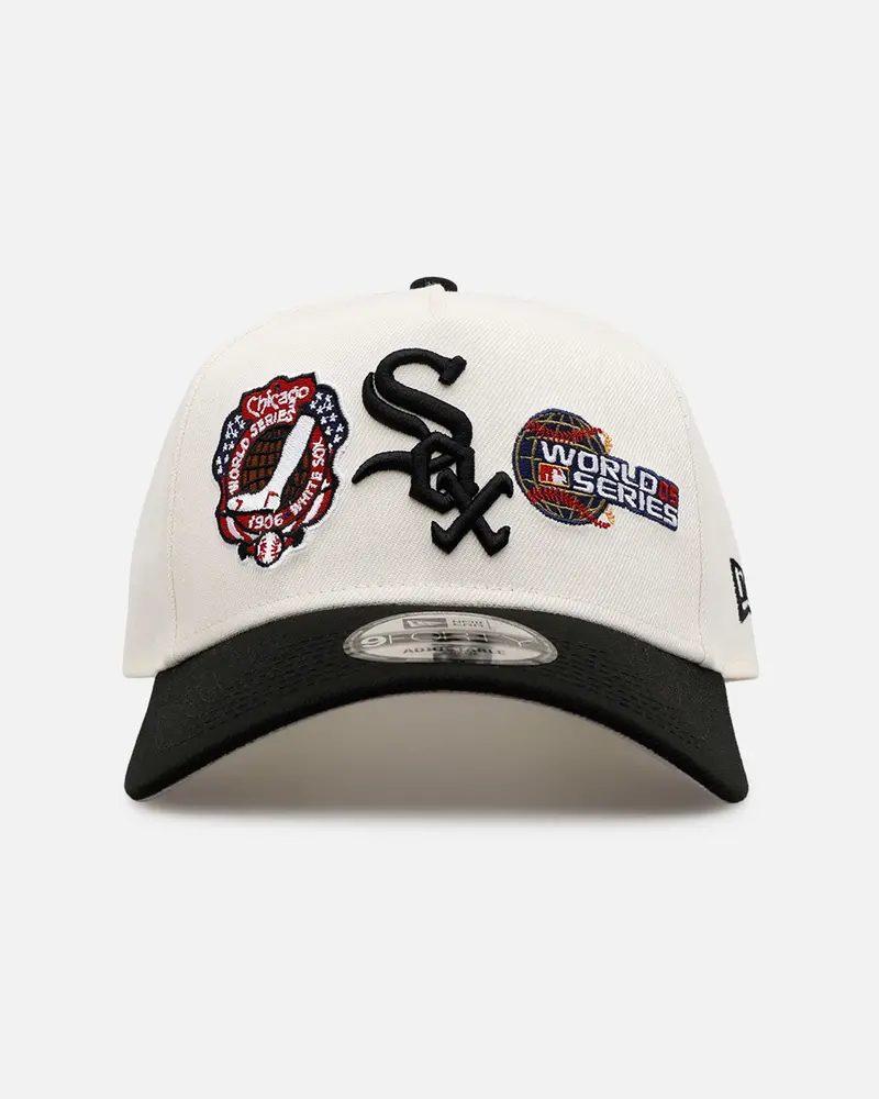 New Era Chicago White Sox 'World Series Logo' 9Forty A-Frame Snapback Chrome 1