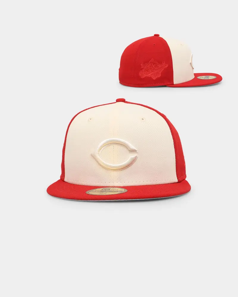 New Era Cincinatti Reds 'Tonal Two-Tone' 59Fifty Fitted Light Beige 1
