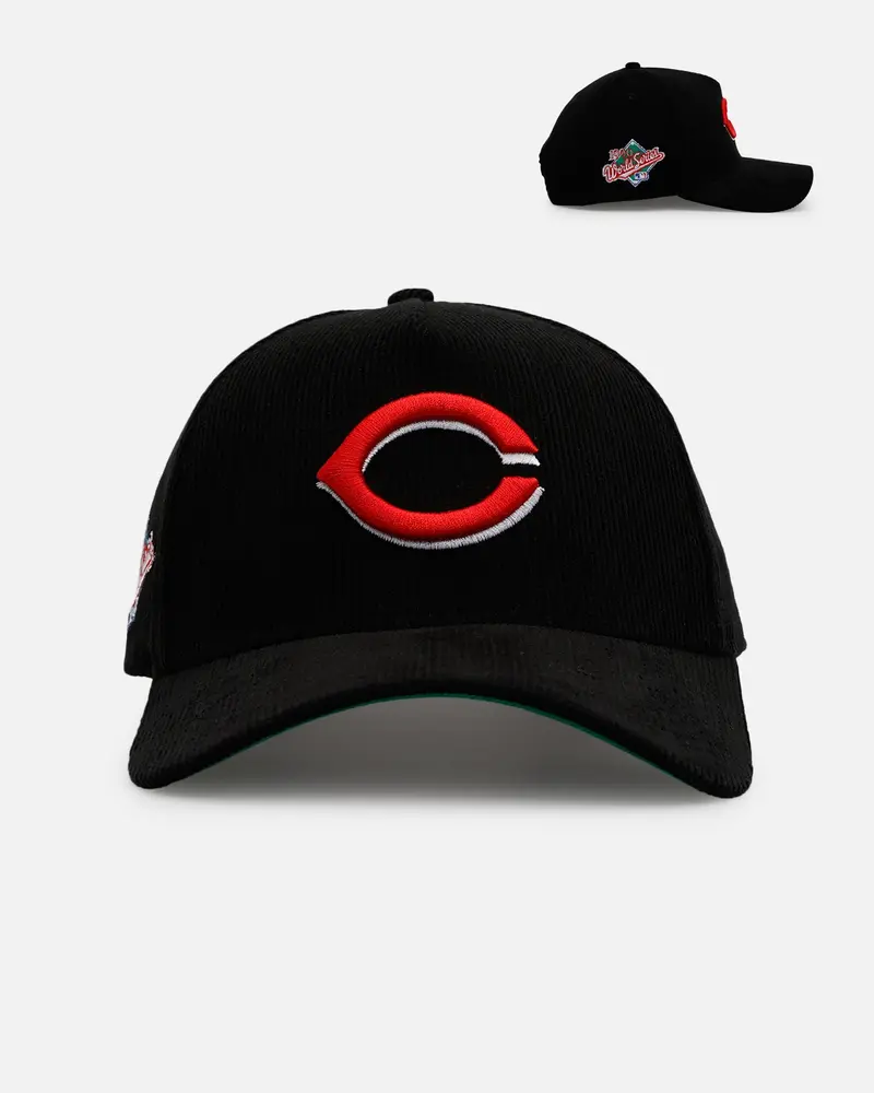 New Era Cincinnati Reds 'Black Cord' 9Forty A-Frame Corduroy Snapback Black 1