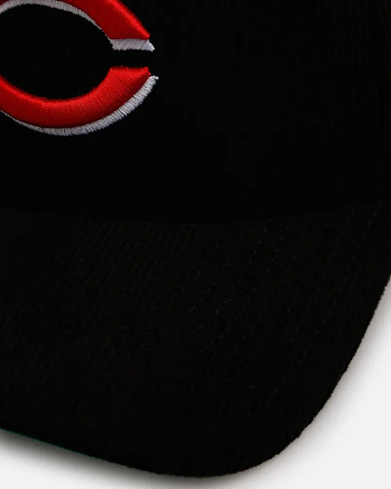 New Era Cincinnati Reds 'Black Cord' 9Forty A-Frame Corduroy Snapback Black 2