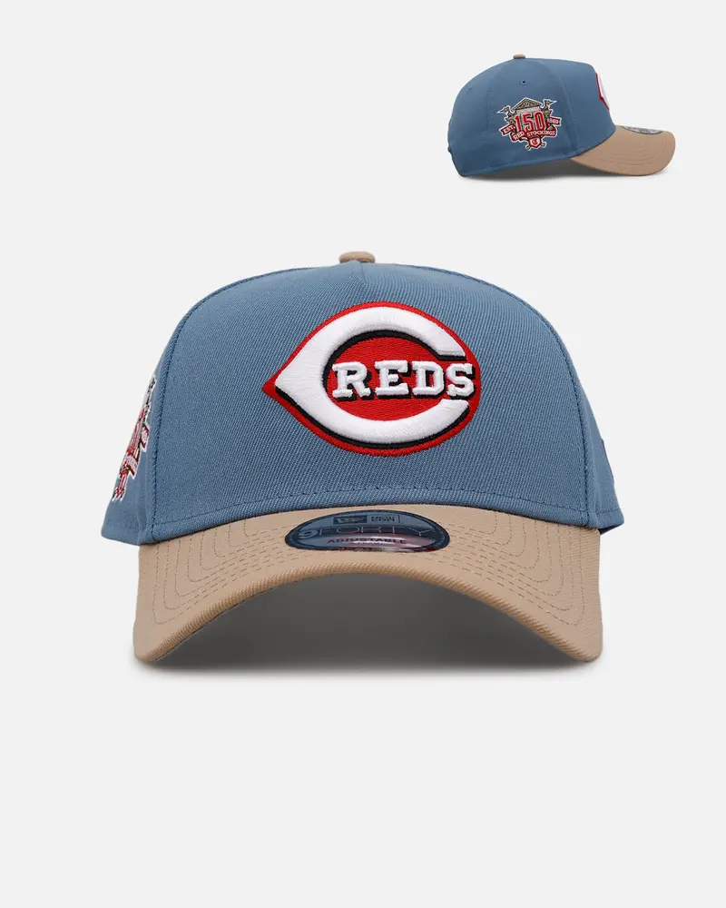 New Era Cincinnati Reds 'Easy Breezy' 9Forty A-Frame Snapback Blue/Tan 1
