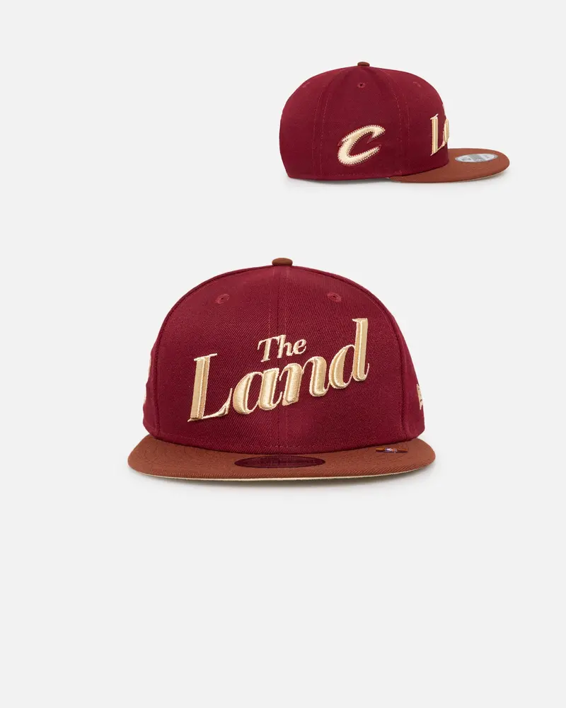 New Era Cleveland Cavaliers Nba City Edition 9Fifty Snapback Dark Red 1
