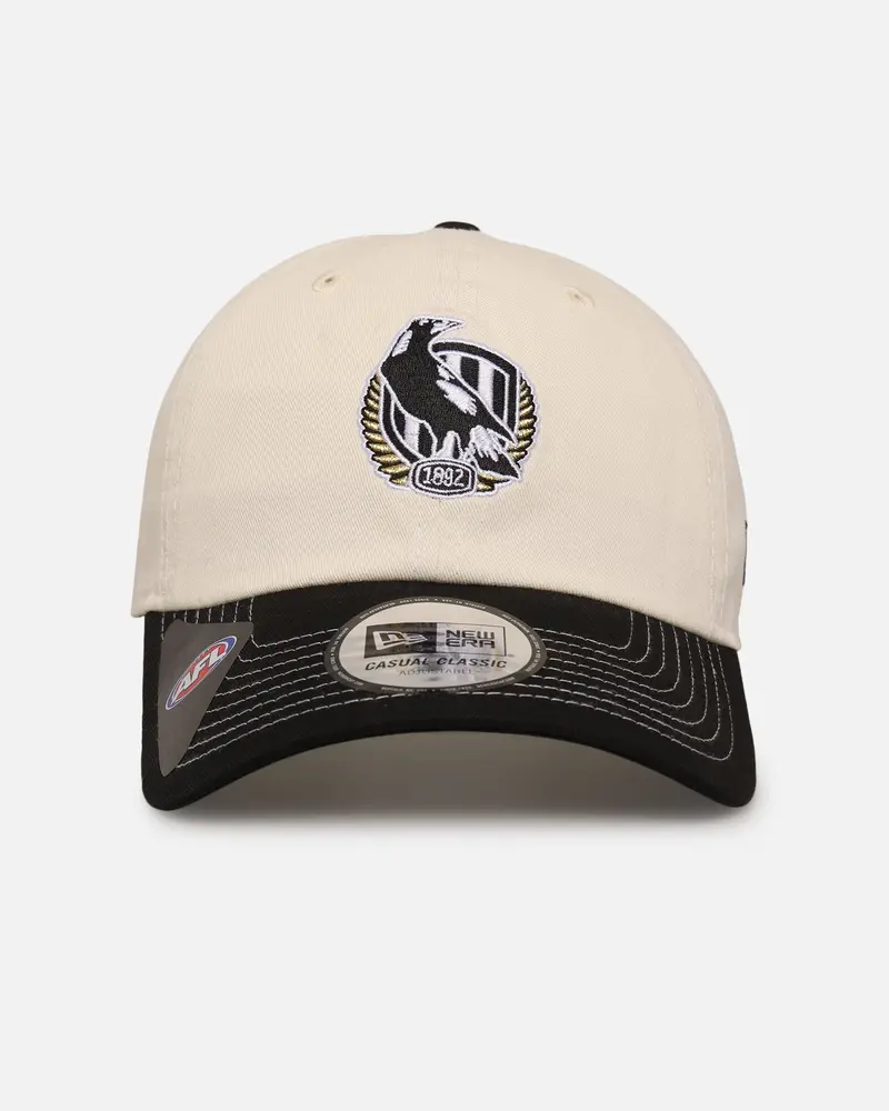 New Era Collingwood Magpies 'Afl 2025 2 Tone' Casual Classic Strapback Chrome White 1