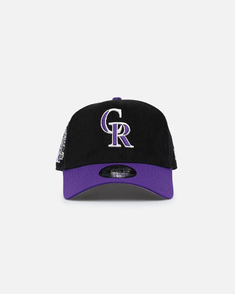 New Era Colorado Rockies '2-Tone Corduroy' 9Forty A-Frame Snapback Black 1