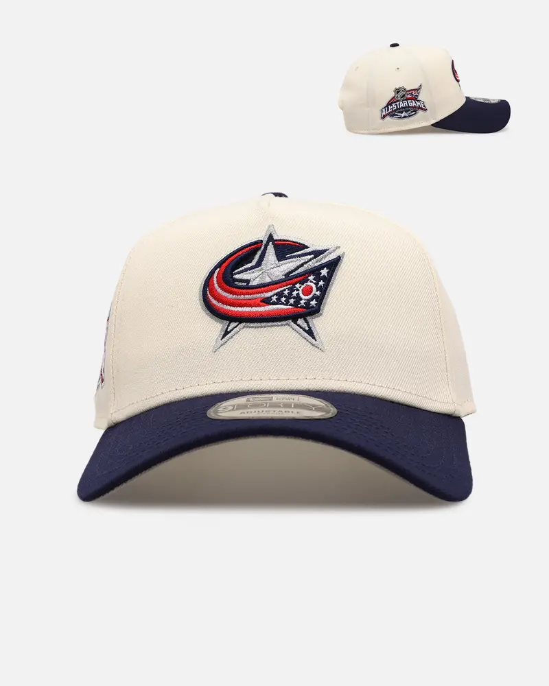 New Era Columbus Blue Jackets 'Team Color Visor' 9Forty A-Frame Snapback Chrome/Official Team Color 1