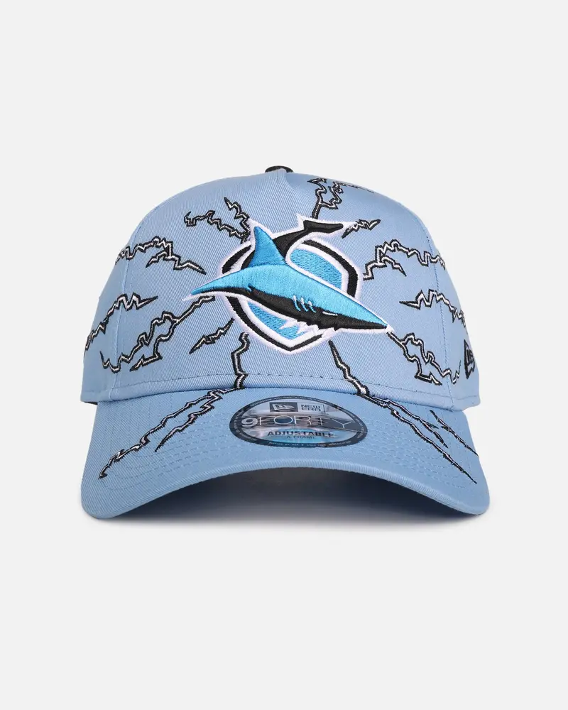 New Era Cronulla Sutherland Sharks 'Nrl Electric' 9Forty A-Frame Snapback Official Team Colour 1