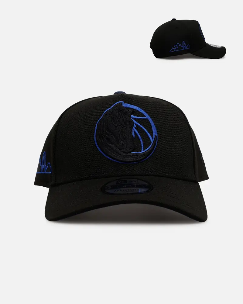 New Era Dallas Mavericks 'Outline' 9Forty A-Frame Snapback Black 1