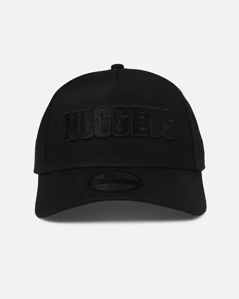 New Era Denver Nuggets 'Nba Black On Black' 9Forty A-Frame Snapback Black 1