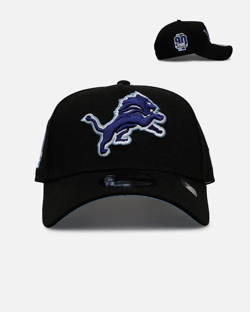 New Era Detroit Lions 'Black And Sky Blue' 9Forty A-Frame Snapback Black/Sky Blue 1
