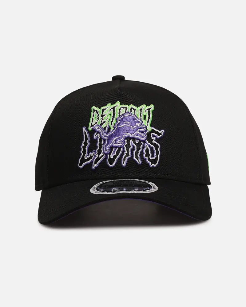 New Era Detroit Lions 'Spooky Script' 9Forty A-Frame Snapback Black/Green/Purple 1