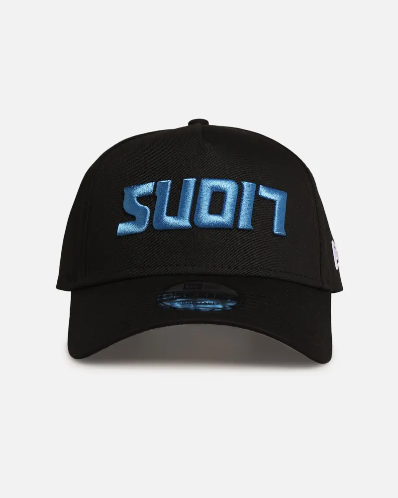 New Era Detroit Lions 'Upside Down Logo' 9Forty A-Frame Snapback Black 1