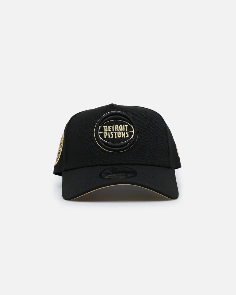 New Era Detroit Pistons 'Nba Gold Links' 9Forty A-Frame Snapback Black/Gold 1