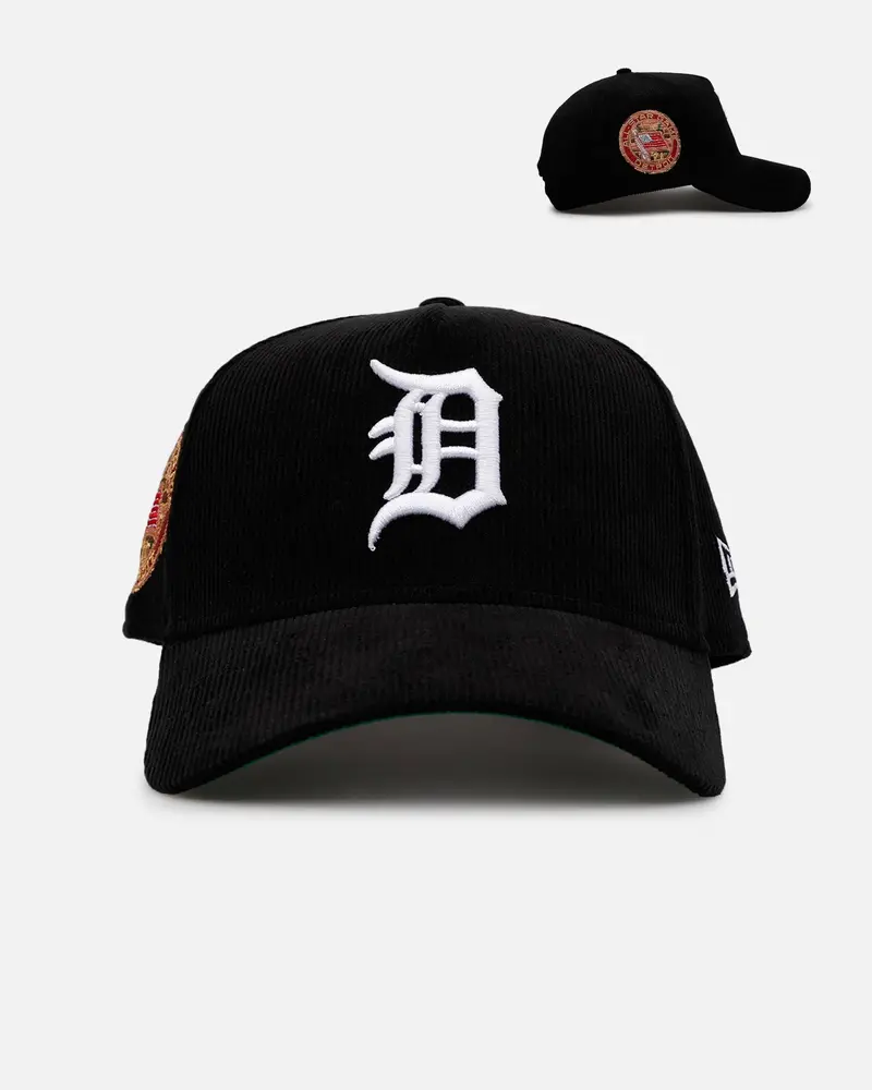 New Era Detroit Tigers 'Black Cord' 9Forty A-Frame Corduroy Snapback Black 1