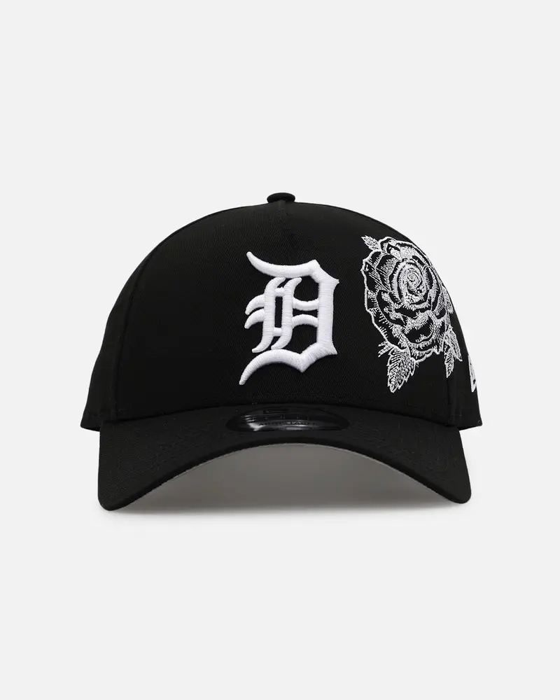 New Era Detroit Tigers 'Ornate Rose' 9Forty A-Frame Snapback Black/White 1