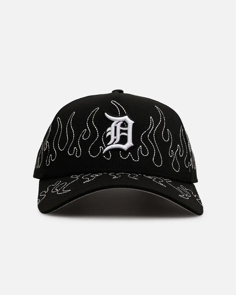 New Era Detroit Tigers 'Outline Flames' 9Forty A-Frame Snapback Black 1
