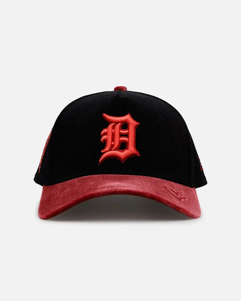 New Era Detroit Tigers 'Velvet Cord Certified Lover' 9Forty A-Frame Premium Corduroy Snapback Black 1
