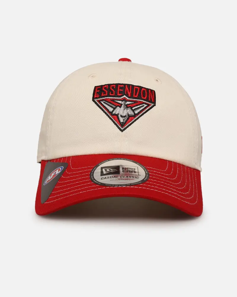 New Era Essendon Bombers 'Afl 2025 2 Tone' Casual Classic Strapback Chrome White 1