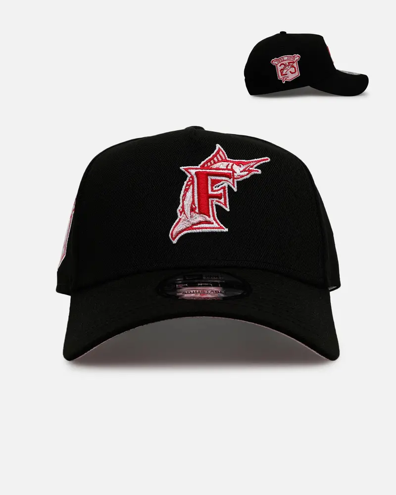 New Era Florida Marlins 'Black And Pink' 9Forty A-Frame Snapback Black/Pink 1