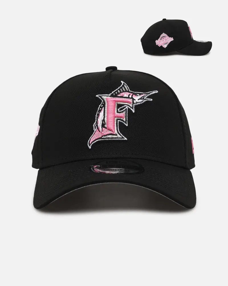 New Era Florida Marlins 'Black Pink' 9Forty A-Frame Snapback Black/Pink 1