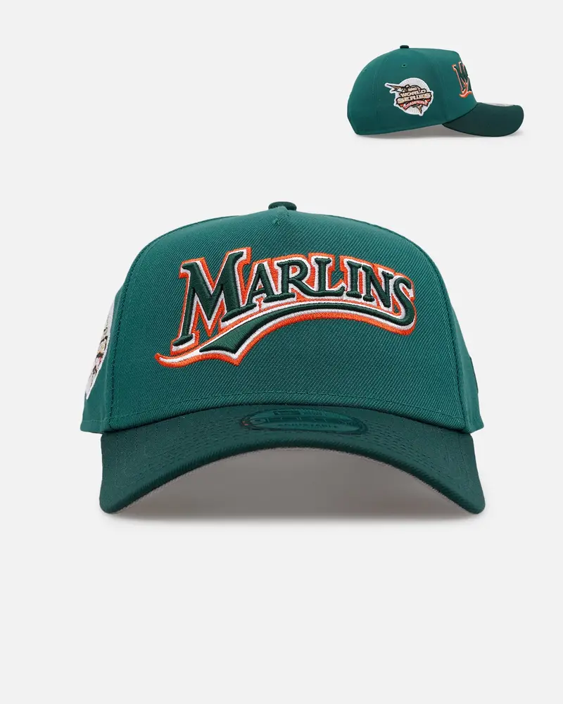 New Era Florida Marlins 'Citrus 2.0' 9Forty A-Frame Snapback Dark Green/Orange 1